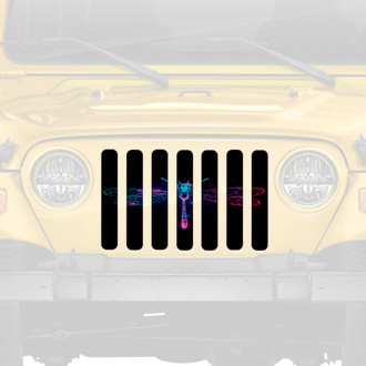 Dirty Acres® - 1-Pc Dragonfly Style Colorful Perforated Main Grille