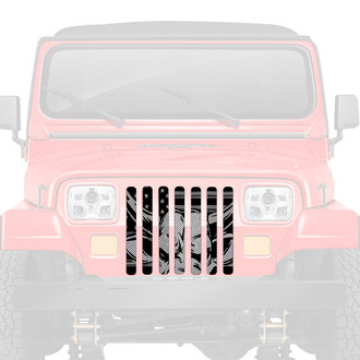 Dirty Acres® - 1-Pc Eight Seconds Style Black/Gray Perforated Main Grille