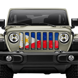 Dirty Acres® - 1-Pc Filipino Flag Style Perforated Main Grille