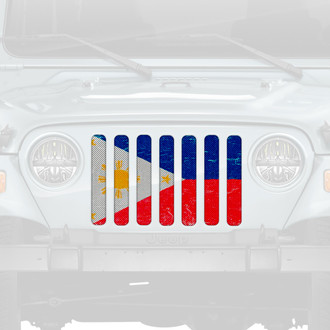 Dirty Acres® - 1-Pc Filipino Flag Style Perforated Main Grille