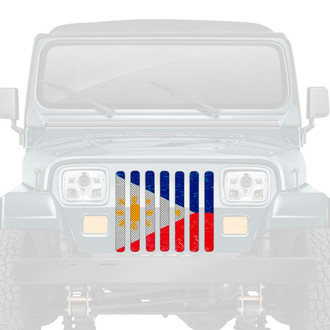 Dirty Acres® - 1-Pc Filipino Flag Style Perforated Main Grille