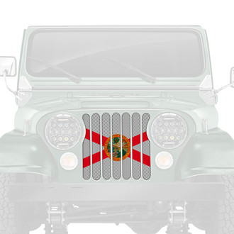 Dirty Acres® - 1-Pc Florida State Flag Style Perforated Main Grille