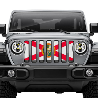 Dirty Acres® - 1-Pc Florida State Flag Style Perforated Main Grille
