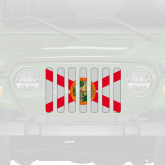 Dirty Acres® - 1-Pc Florida State Flag Style Perforated Main Grille