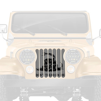 Dirty Acres® - 1-Pc Tactical Gadsden Flag Style Perforated Main Grille