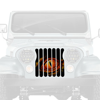 Dirty Acres® - 1-Pc Dragon Eye Style Green Perforated Main Grille