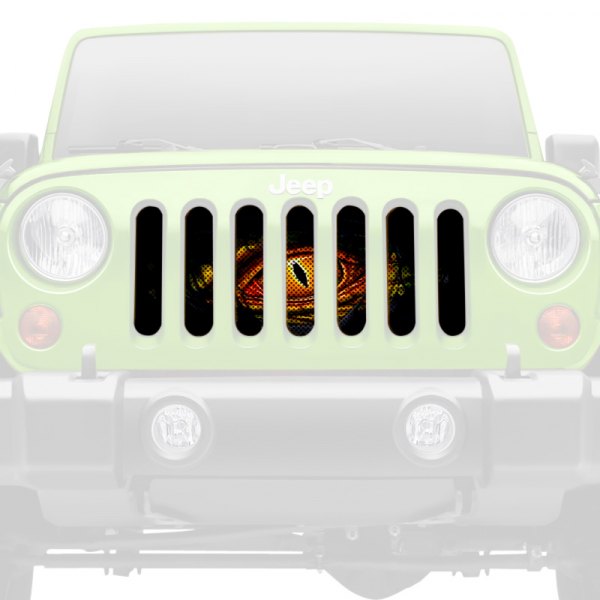 Dirty Acres® - 1-Pc Dragon Eye Style Green Perforated Main Grille