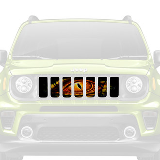 Dirty Acres® - 1-Pc Dragon Eye Style Green Perforated Main Grille