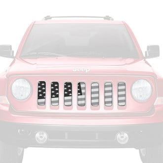 Dirty Acres® - 1-Pc Ghost Tactical Slanted American Flag Style Perforated Main Grille