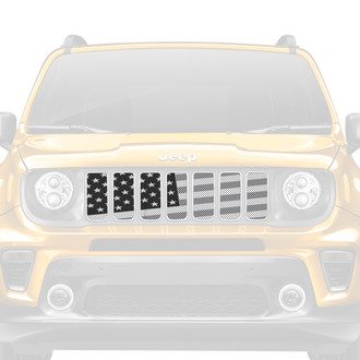 Dirty Acres® - 1-Pc Ghost Tactical Slanted American Flag Style Perforated Main Grille