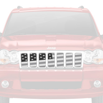 Dirty Acres® - 1-Pc Ghost Tactical Slanted American Flag Style Perforated Main Grille