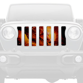 Dirty Acres® - 1-Pc Dragon Face Style Gold Perforated Main Grille