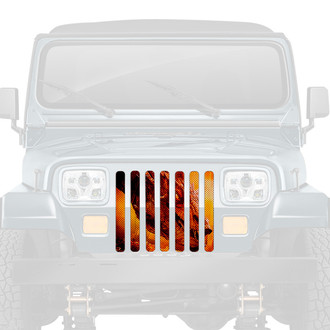 Dirty Acres® - 1-Pc Dragon Face Style Gold Perforated Main Grille
