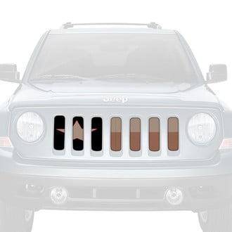 Dirty Acres® - 1-Pc Gobi Jeep Colored Texas Flag Style Perforated Main Grille