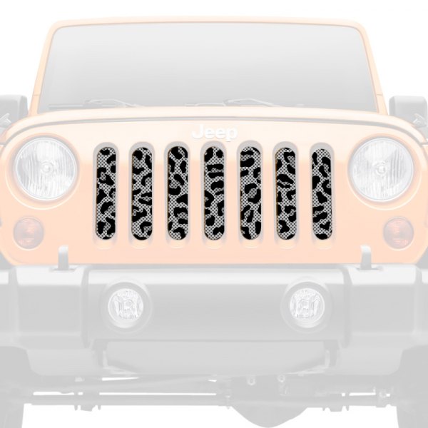 Dirty Acres® - 1-Pc Leopard Print Style Gray Perforated Main Grille