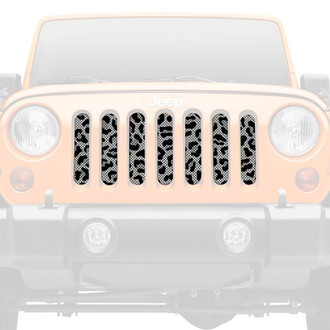 Dirty Acres® - 1-Pc Leopard Print Style Gray Perforated Main Grille