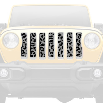 Dirty Acres® - 1-Pc Leopard Print Style Gray Perforated Main Grille