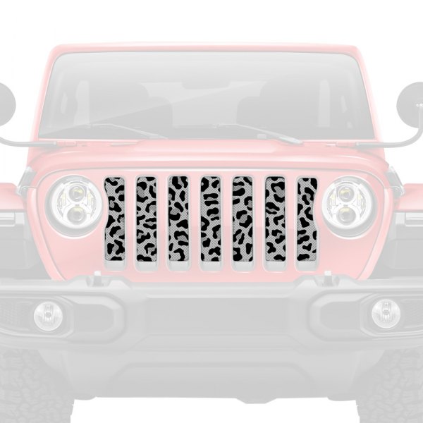 Dirty Acres® - 1-Pc Leopard Print Style Gray Perforated Main Grille