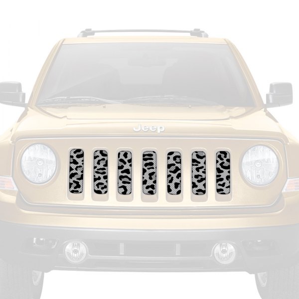 Dirty Acres® - 1-Pc Leopard Print Style Gray Perforated Main Grille