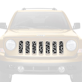 Dirty Acres® - 1-Pc Leopard Print Style Gray Perforated Main Grille