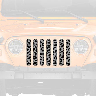 Dirty Acres® - 1-Pc Leopard Print Style Gray Perforated Main Grille