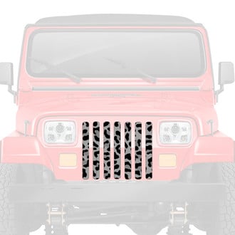 Dirty Acres® - 1-Pc Leopard Print Style Gray Perforated Main Grille