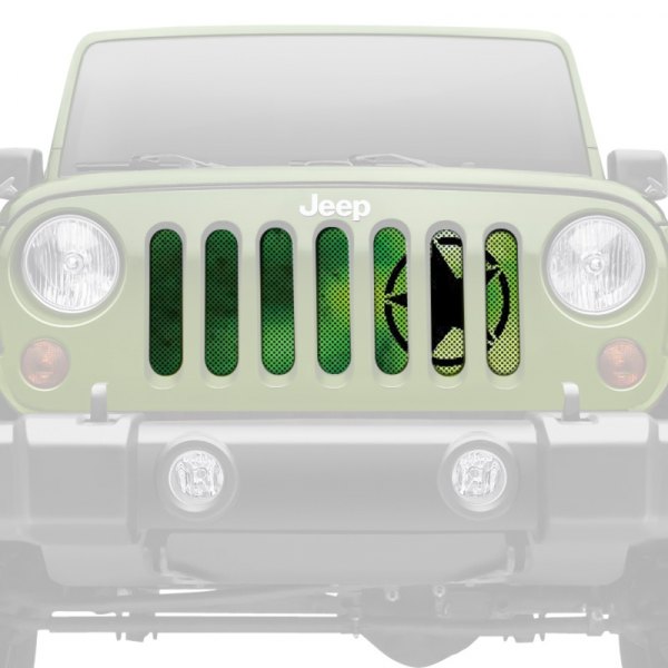 Dirty Acres® - 1-Pc Oscar Mike Style Green Ombre Perforated Main Grille