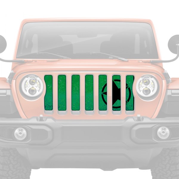 Dirty Acres® - 1-Pc Oscar Mike Style Green Ombre Perforated Main Grille