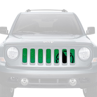Dirty Acres® - 1-Pc Oscar Mike Style Green Ombre Perforated Main Grille