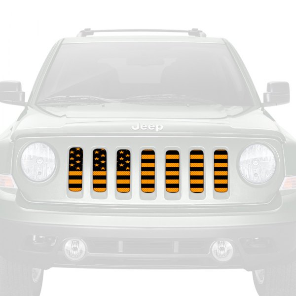 Dirty Acres® - 1-Pc Hella Yella American Flag Style Perforated Main Grille