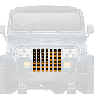 Dirty Acres® - 1-Pc Hella Yella American Flag Style Perforated Main Grille