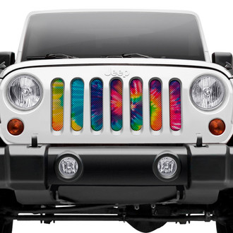 Dirty Acres® - 1-Pc Hippie Life Tie Dye Style Perforated Main Grille