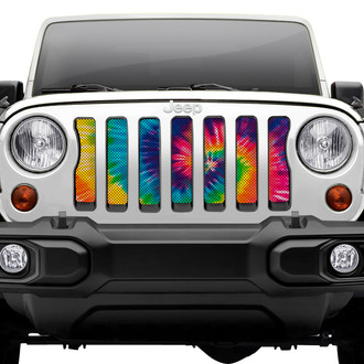 Dirty Acres® - 1-Pc Hippie Life Tie Dye Style Perforated Main Grille