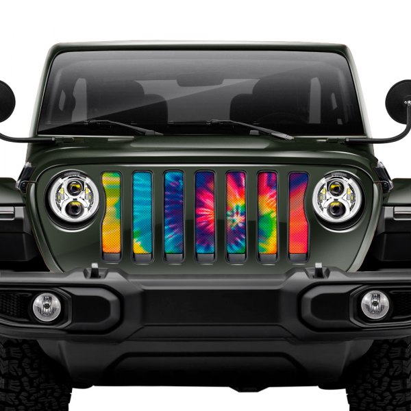 Dirty Acres® - 1-Pc Hippie Life Tie Dye Style Perforated Main Grille