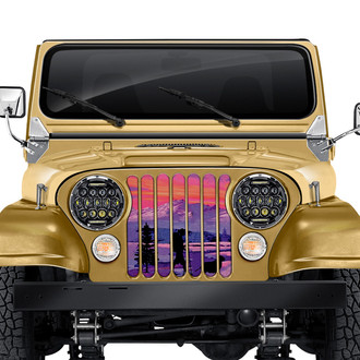 Dirty Acres® - 1-Pc Hiker Purple Mountain Style Perforated Main Grille