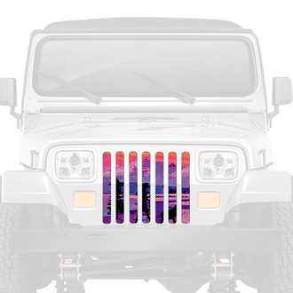 Dirty Acres® - 1-Pc Hiker Purple Mountain Style Perforated Main Grille
