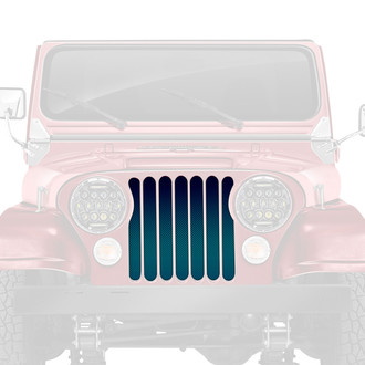 Dirty Acres® - 1-Pc Ombre Style Blue/White Perforated Main Grille