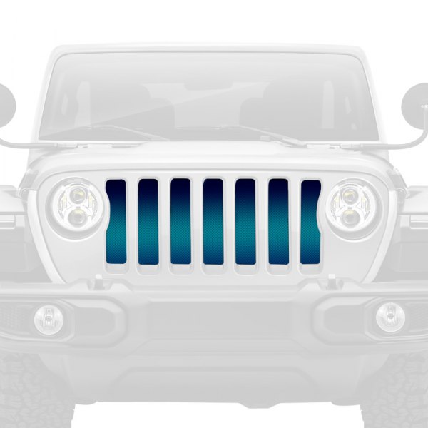 Dirty Acres® - 1-Pc Ombre Style Blue/White Perforated Main Grille