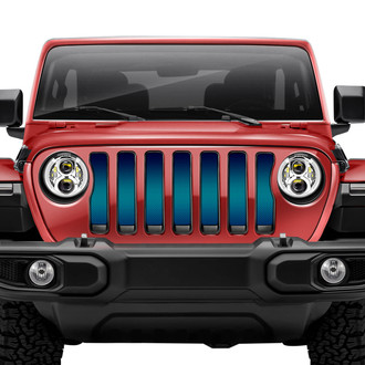 Dirty Acres® - 1-Pc Ombre Style Blue/White Perforated Main Grille