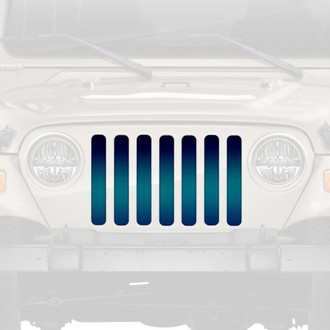 Dirty Acres® - 1-Pc Ombre Style Blue/White Perforated Main Grille
