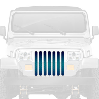 Dirty Acres® - 1-Pc Ombre Style Blue/White Perforated Main Grille