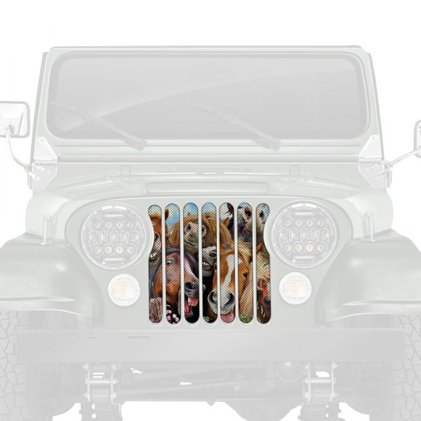 Dirty Acres® - 1-Pc Horse Selfie Style Perforated Main Grille