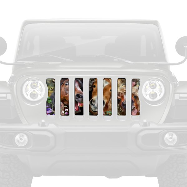 Dirty Acres® - 1-Pc Horse Selfie Style Perforated Main Grille