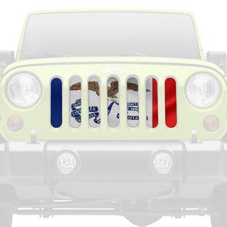 Dirty Acres® - 1-Pc Iowa State Flag Style Perforated Main Grille