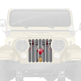 Dirty Acres® - 1-Pc IT Killer Clown Style Perforated Main Grille