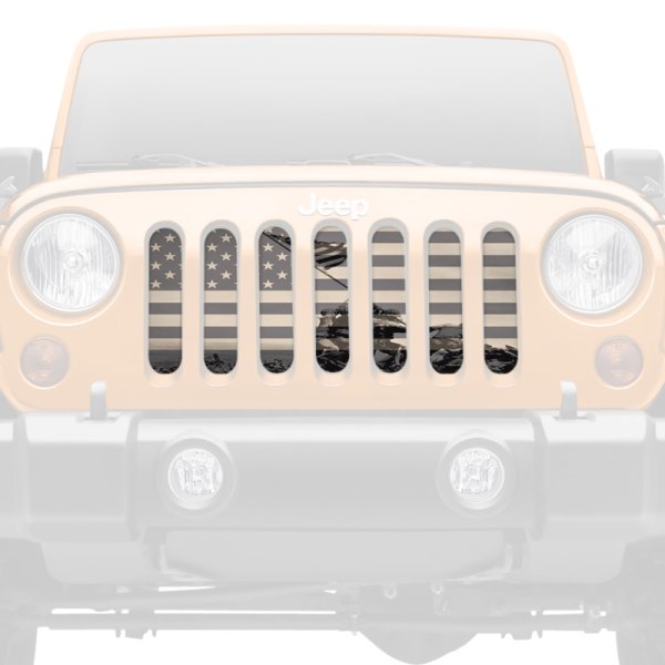 Dirty Acres® - 1-Pc Iwo Jima Style Black/Tan Perforated Main Grille