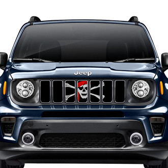 Dirty Acres® - 1-Pc One Eye Jack Pirate Flag Style Perforated Main Grille