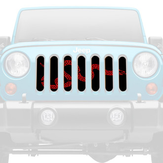 Dirty Acres® - 1-Pc Join or Die Style Red Perforated Main Grille