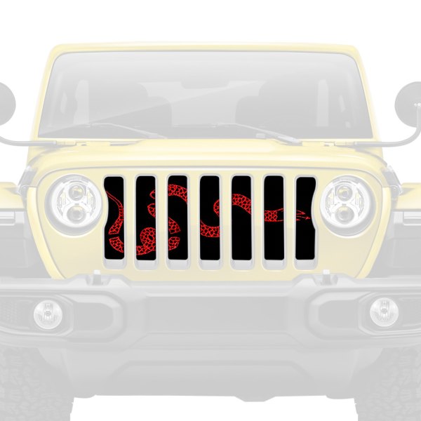 Dirty Acres® - 1-Pc Join or Die Style Red Perforated Main Grille