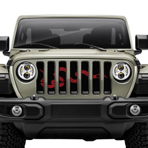 Dirty Acres® - 1-Pc Join or Die Style Red Perforated Main Grille